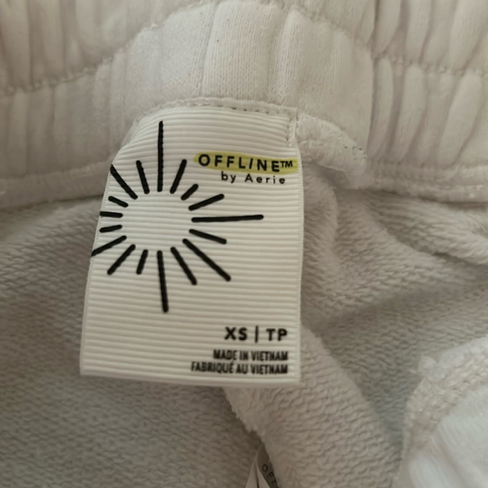 White aerie offline sweatpants